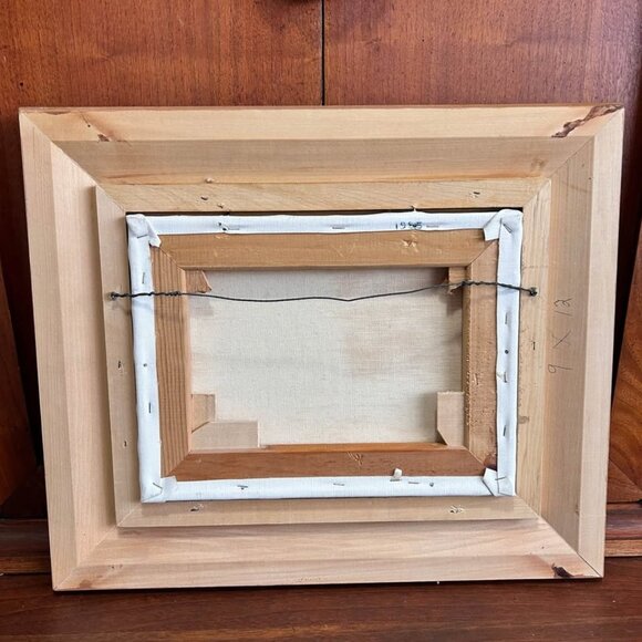 Vintage Original 1985 Modern Expressionist Oil Painting –Wood Framed Still Life - Picture 7 of 9